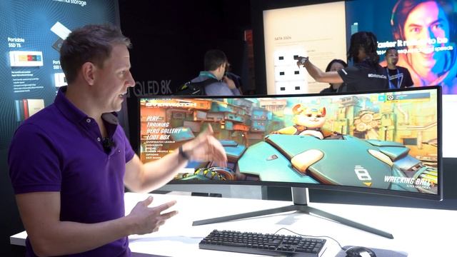 Samsung Odyssey G9 Gaming-Monitor mit extremer Krümmung, 240 Hz und 1ms #CES2020 смотреть онлайн