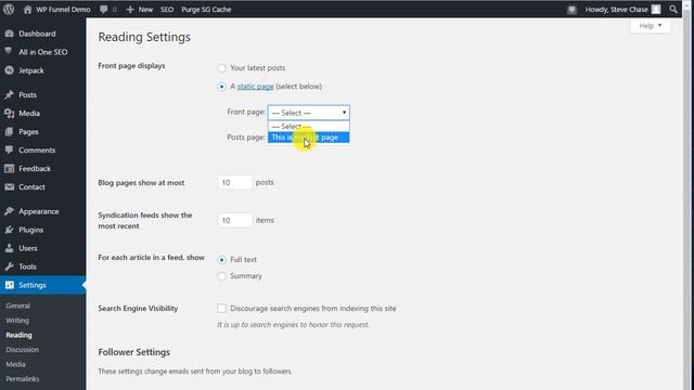 Wordpress Course - Sstting The Front Page смотреть онлайн