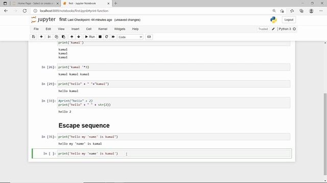 3. Print Function || Escape Sequence ||Python as a Calculator in Python Programming Language смотреть онлайн