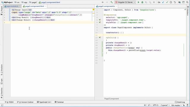 Data Binding - range input - handling on change in Angular [(ngModel)] (change) смотреть онлайн