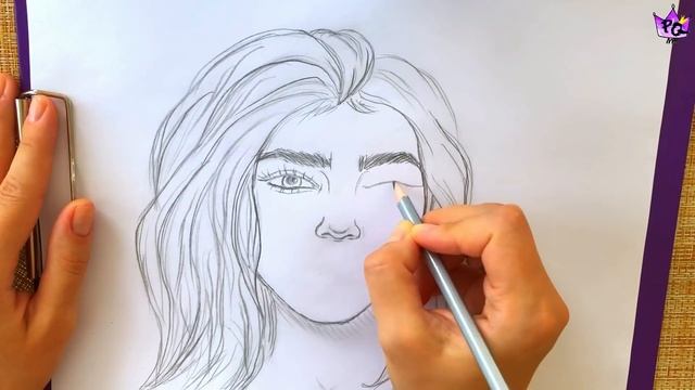 Как нарисовать лицо девушки карандашом? Рисуем девушку. смотреть онлайн