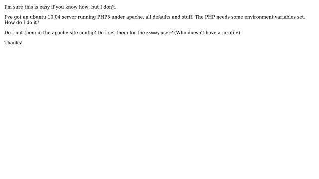 DevOps & SysAdmins: How to set PHP environment variables on Ubuntu? смотреть онлайн