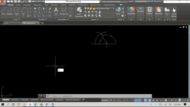 AutoCAD Tutorial: How to construct 60 & 90 degree angles and bisect them (Technical Drawing) смотреть онлайн