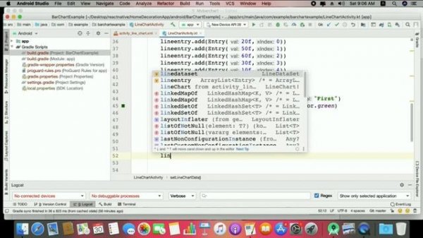 MPAndroidChart Line Chart Kotlin Example