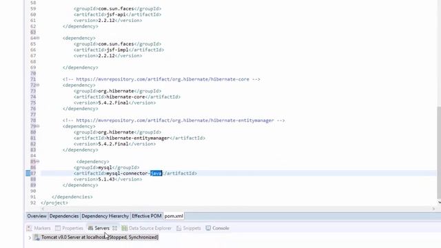 Configuração Java Server Faces 2019 Maven (servlet, jsp, jsf, hibernate, mysql, tomcat 9) смотреть онлайн