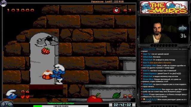 The Smurfs прохождение [ hard ] | Игра на (SEGA Genesis, Mega Drive) Infogrames 1995 Стрим RUS смотреть онлайн