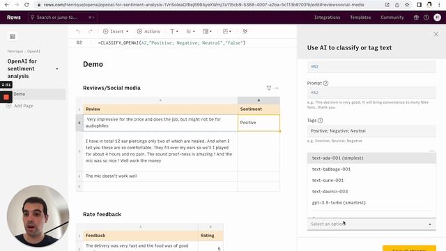 OpenAI for sentiment analysis смотреть онлайн
