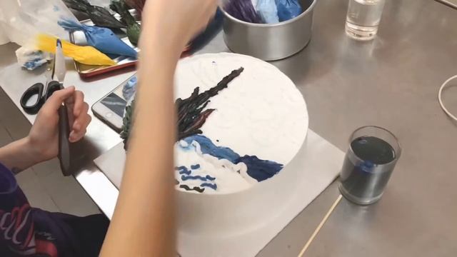 Starry Night Cake Making Process (Time-Lapse) смотреть онлайн