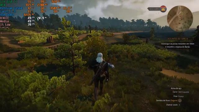 Teste - The Witcher 3 - Pentium G4560 - Nvidia GTX 650 TI смотреть онлайн