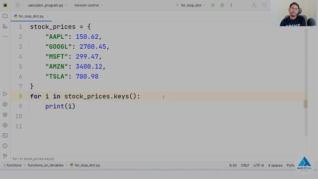P118 - Loop Through Python Dictionary Keys and Values [తెలుగు] смотреть онлайн