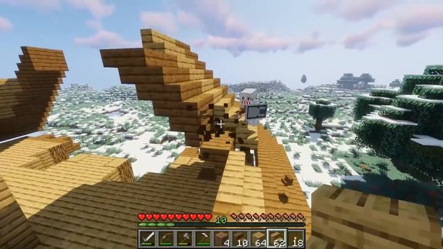 МАЙНКРАФТ ЗИМНЕЕ ВЫЖИВАНИЕ #10 | ПОСТРОЙКА СЛОЖНЕЙШЕЙ КРЫШИ / ВАНИЛЬНОЕ ВЫЖИВАНИЕ В minecraft смотреть онлайн