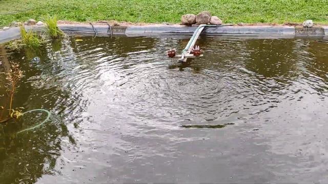 Аэрация в пруду. Ремонт шланга.(ч.2) смотреть онлайн