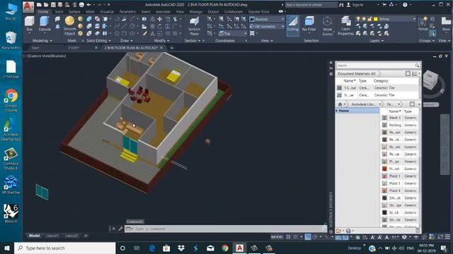AutoCAD 2020 Draw 2D Floor layout and convert into 3D with Objects Part-2(Gemini Architectural) смотреть онлайн