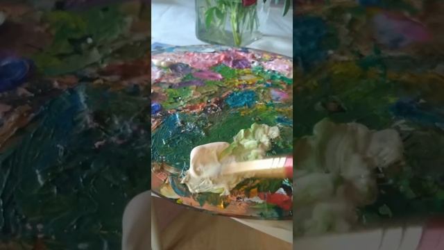 Рисуем пионы.Живопись акрилом. Видео урок шаг за шагом. смотреть онлайн