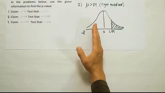 Finding a P-value given a test statistic and a claim, part 2 смотреть онлайн