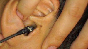 Удаление ушной серы соответствует стандарту ASMR Black q-tip (ватный тампон)20211130