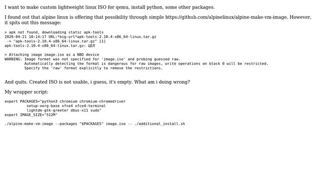 Unix & Linux: Build custom Alpine linux ISO on other distro смотреть онлайн