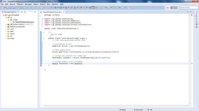 How to select values in multiple select list box in Selenium Webdriver смотреть онлайн