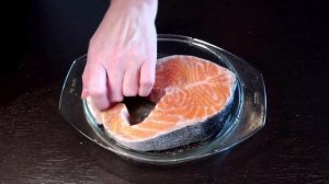 Стейк форели в микроволновке. Самый быстрый рецепт!