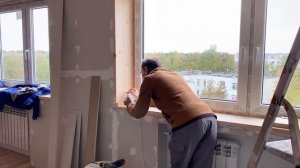 VLOG: СДЕЛАЛИ ДЕРЕВЯННЫЕ ОТКОСЫ ДЛЯ ОКОН