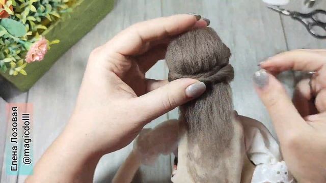 МК # 6 Кофейная Фея. Делаем причёску Тильде. смотреть онлайн