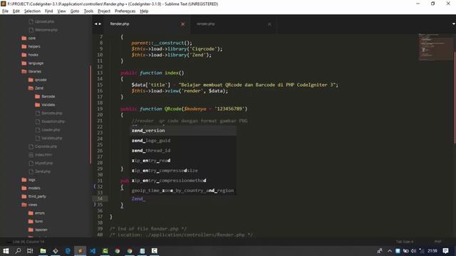 Tutorial CodeIgniter 3 Create QR Code and Barcode With Database #41 смотреть онлайн