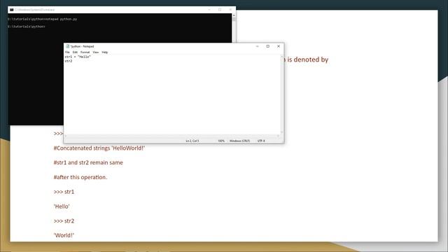 Python tutorials - String concatenation смотреть онлайн