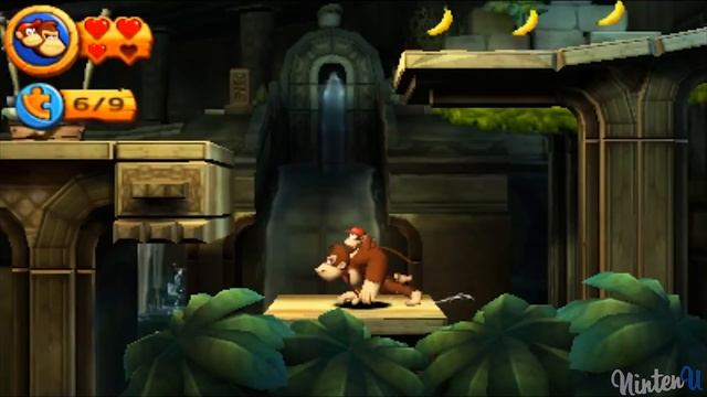 Donkey Kong Country Returns 3D - Walkthrough Part 3 - World 3 Ruins смотреть онлайн