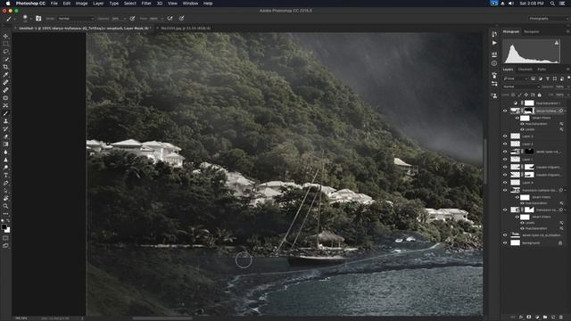 Make a Foggy Mountain Matte Painting !! Photoshop Tutorial смотреть онлайн