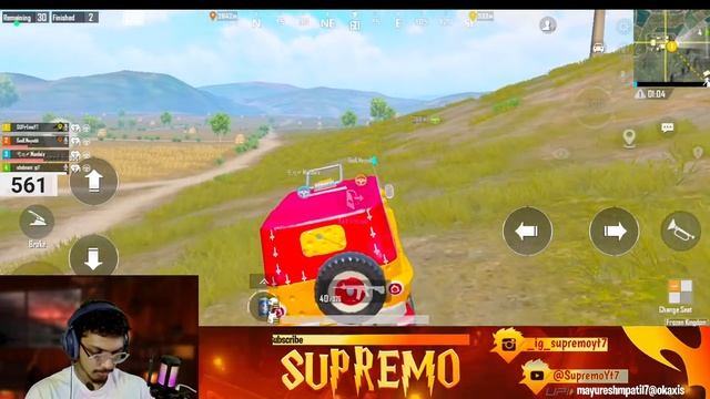 CHICKEN DINNER GAMEPLAY ONLY ROAD TO 1K - ? BGMI LIVE WITH SUPREMO| #bgmiindia #bgmilive #supremoyt смотреть онлайн