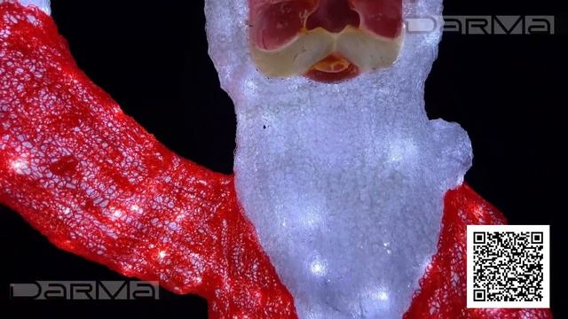 Световая фигура 3D "Дед Мороз" DarMa, белый/синий/красный, фиксинг (постоянное свечение) смотреть онлайн