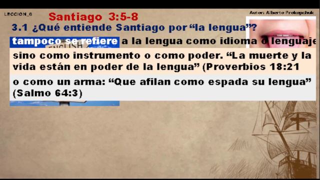 SANTIAGO INDUCTIVO_ LECCION 6_ Santiago 3:1-12 смотреть онлайн