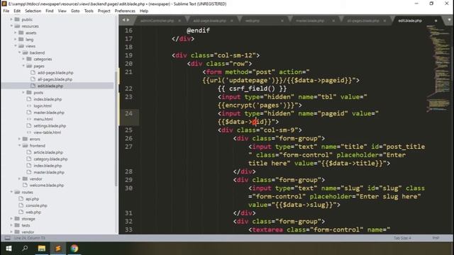 News Portal In Laravel | Tutorial | Lesson 6 | Frontend | Pages | webtrickshome смотреть онлайн