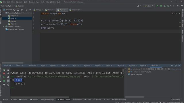 Numpy Tutorial #5 - Shapes in komplexen Dtypes (Python für Data Science) смотреть онлайн