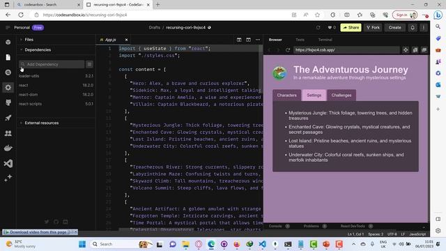Web Development Lecture - 81 (React.js Introduction to CodeSandbox.io) смотреть онлайн