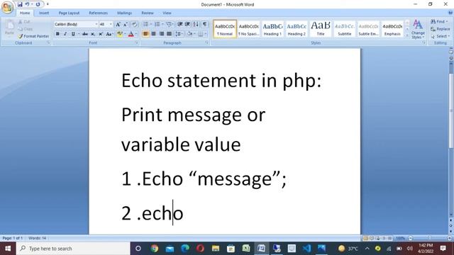 Echo statement in php web development смотреть онлайн