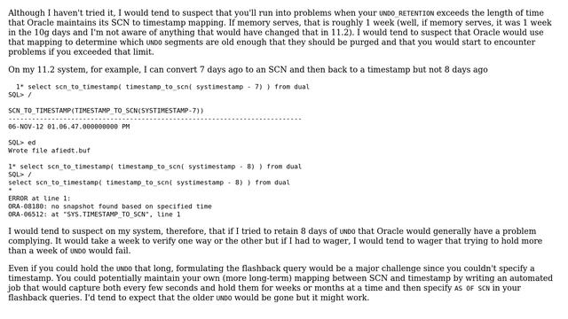 Databases: How high can I set undo retention on Oracle 11gR2? (2 Solutions!!) смотреть онлайн