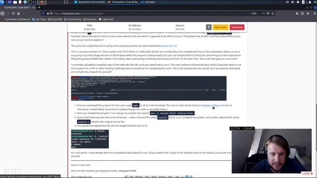 Highlight: THM: Sudo Buffer Overflow CVE-2019-18634 'info' room смотреть онлайн