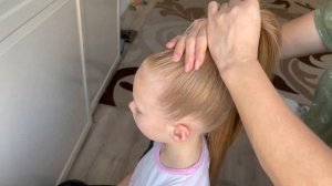 Пучок на тренировку юной гимнастке . Култышка для занятий художественной Гимнастикой и танцами