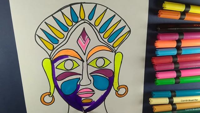 Easy to Draw and Colour African Mask!! смотреть онлайн