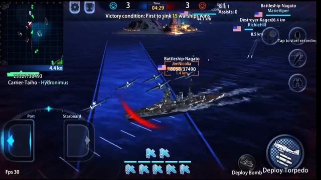 Warship Rising: Aircraft Carrier(s) Taiho Gameplay смотреть онлайн