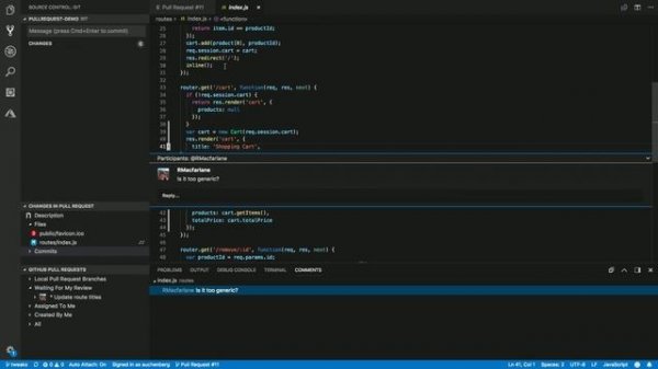 GitHub Pull Requests for VS Code