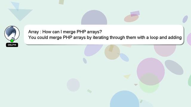 Array : How can I merge PHP arrays? смотреть онлайн