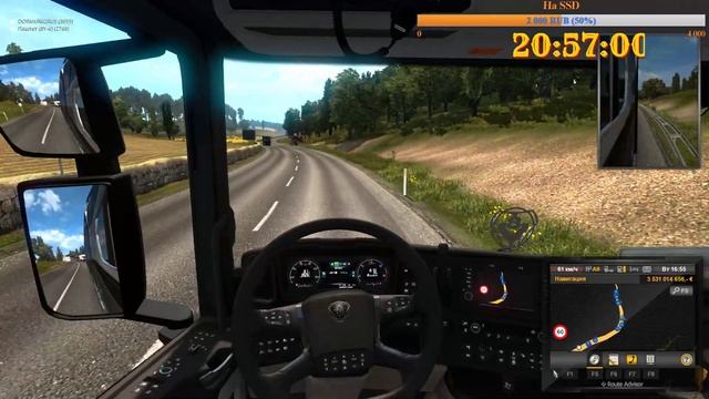 Девушка в Euro Truck Simulator 2. Покатушки #204 смотреть онлайн