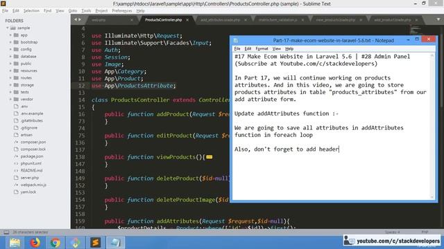 #17 Make E-commerce website in Laravel 5.6 | #28 Admin Panel | Products Attributes смотреть онлайн