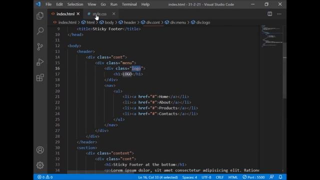 How to Make An Website Fixed Footer Design Using HTML CSS | Fixed Footer with CSS Flexbox смотреть онлайн