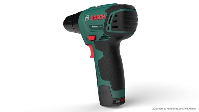 KeyShot Rendering of Bosch PSR 10.8 LI-2 Screwdriver смотреть онлайн