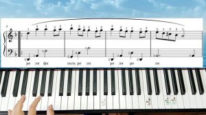 Королёк Птичка Певчая РАЗБОР на ПИАНИНО the Kinglet is aSinging Bird Для Начинающихkorolek ötücü ku