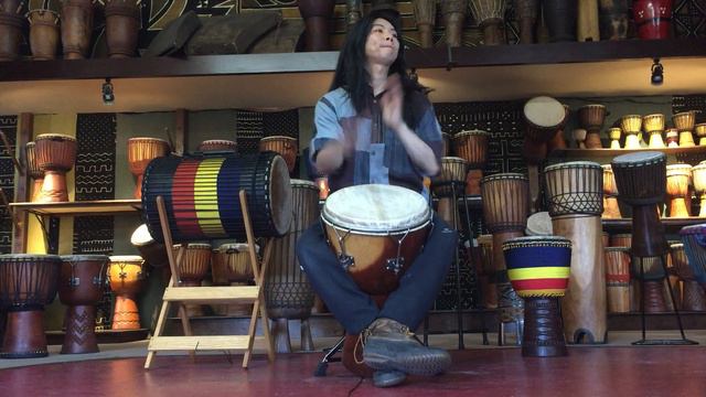 13 inch Mali djembe with metal tuning смотреть онлайн