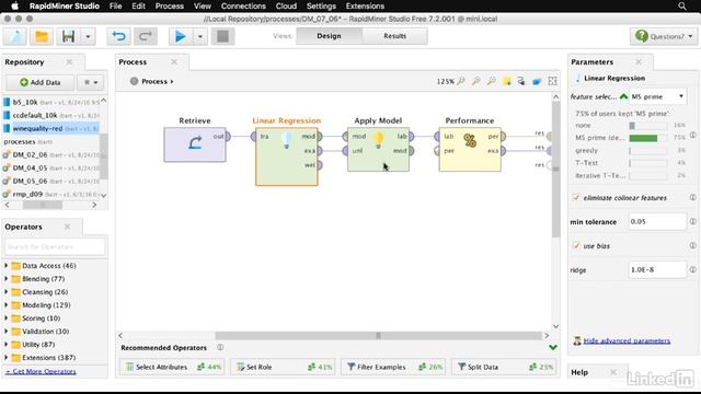 042 Regression analysis in RapidMiner смотреть онлайн